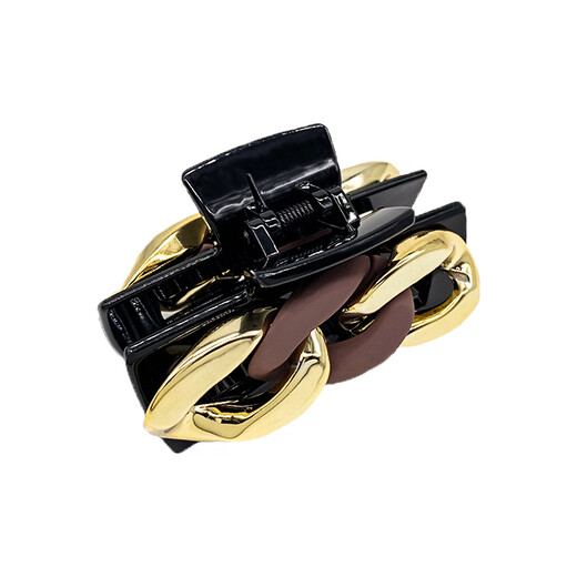 BARY REEF headwear hairpin Internet celebrity metal chain hairpin at the back of the head women's French hair clip large Korean elegant temperament hairpin purple red clip