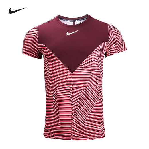 耐克（NIKE）男子网球服短袖T恤 赛事同款短袖 夏季速干透气运动上衣 法网款 DV0702-681 S 165/84A