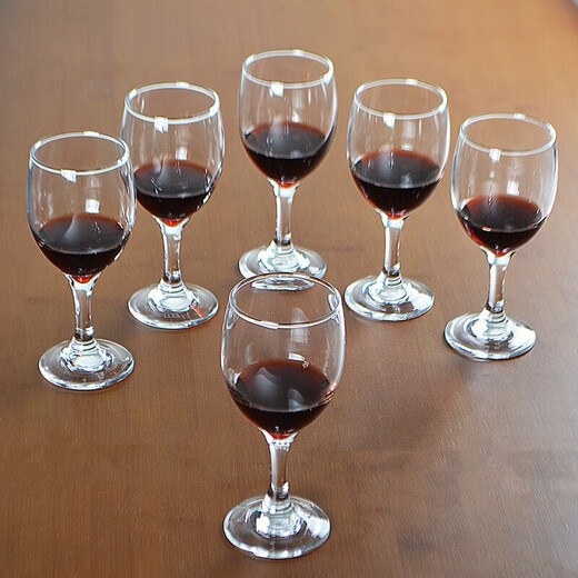 Huirong Tongda red wine glass set goblet glass household white wine glass wine six pieces (about 2 and a half)