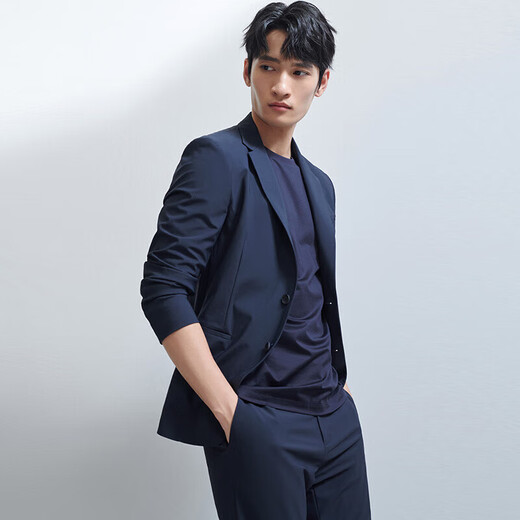 Annunciation Bird Waffle Sports Suit 2024 Spring Men's Suit Top KESU241721 Navy Blue 50