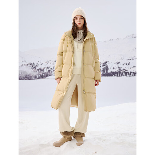 Selbstverträter kleiner koreanischer Ständerkragen mit mittlerer Länge Down-Jacke für Frauen im Winter 2024 Neue Temperament Casual Vielseitige Jacke Milk Tea Farbe xxs (1 Größe)