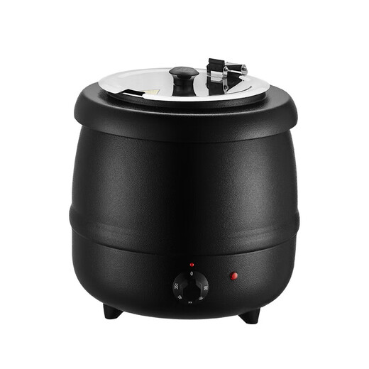 Suiqi Electronic Warming Soup Pot Insulated Soup Bucket Commercial 304 Stainless Steel Soup Pot Porridge Bucket 10-liter Steel Soup Pot Large Mouth Lid/Upgraded 304 Liner