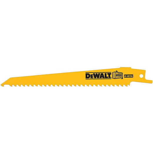 得伟（DEWALT）电动马刀锯条往复锯片金属木材塑料水管切割锯条 5支装 18齿强力金属切割12寸 DWAR12118