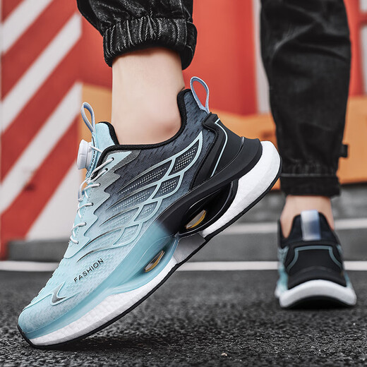 Caotu (Caotu) Herrenschuhe Frühlings- und Sommer atmungsaktive Sport und lässige Herrenschuhe Herren-Mesh-Schock-absorbierende Laufschuhe Herren-Dick-Soled Dad Dad Schuhe Männer 9888 Hellblau [Mesh Style] 43 Standard Code