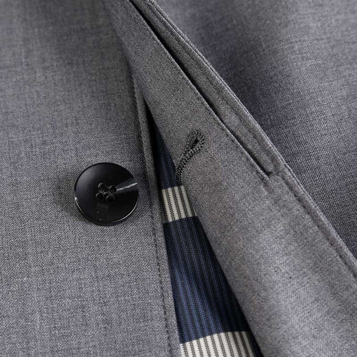 Pier Cardin middle-aged and elderly high-end wool jacket men's spring and autumn new jacket business casual loose dad's suit no iron jacket shirt 2287 lapel buttons - dark blue 2XL (185) - Recommended weight 165-175Jin [Jin equals 0.5 kg]