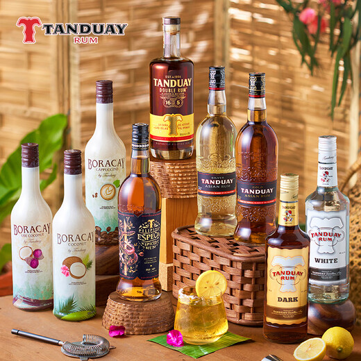 坦盾朗姆酒TANDUAYRUM洋酒烘焙白朗姆酒mojito莫吉托基酒调酒丹怀酒厂 黑朗姆酒 750mL 1瓶 40%vol