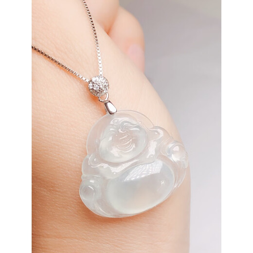 Chuji Lao Phoenix 925 Crossing 18k Gold Button Buddha Gong Jade Button Cucumber Seed Button 1 Card Button Pendant Original Front Hole White Gold