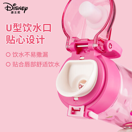 迪士尼（Disney）儿童水杯幼儿园宝宝男女孩小学生上学专用tritan塑料喝水吸管杯子 蓝队长6172直饮杯 620ml