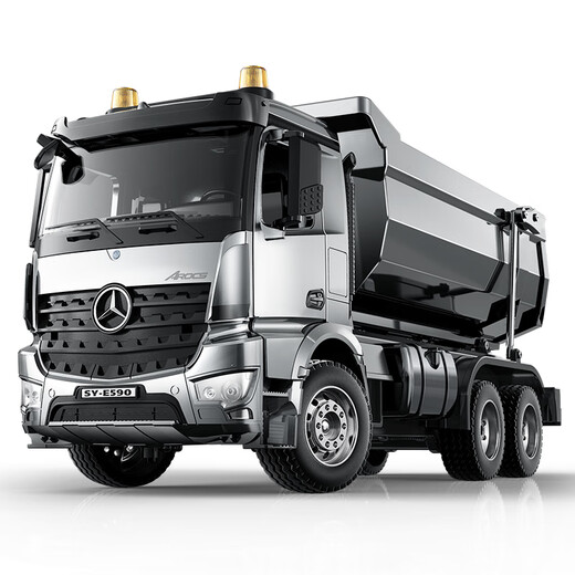 Doppeladlerlegierung Mercedes-Benz Fernbedienungssteuerung Mulden-LKW-Spielzeug Große Elektro-Elektro-Vierrad-Kipper Simulationsschall und leichte Ingenieurfahrzeug großer Anteil schwerer Doppel-LKW-Transportwagen Kindergeschenk Mercedes-Benz Dual-Modus Fernbedienung Legierung Leichtmetallkipper