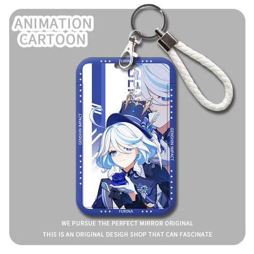 OUGEMAN (OUGEMAN) Genshin Impact Water God Fucaros Funinga Set Set Campus Campus Cards et Medium Cards School Cards et Certificate Set Funinga Z14065 [Set Set + Course de trousseau tressé blanc]