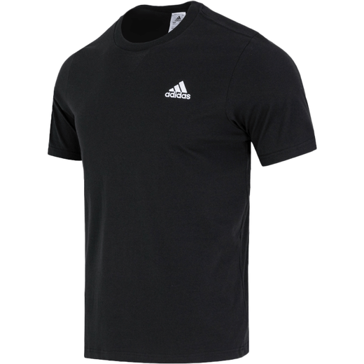 阿迪达斯（adidas） 男子运动套装 夏新款时尚短袖透气舒适t恤衫休闲短裤时尚两件套 经典黑/IC9282+IC1484 L/180