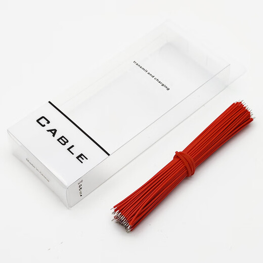 Throwing stones 24 30AWG electronic connecting wire OK wire flying wire PCB jumper breadboard wire double-ended tinned copper core connecting wire 100 pieces each 30AWG red 10cm