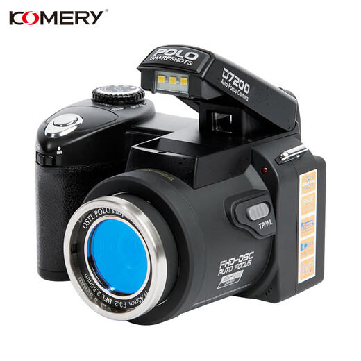Komery new high-definition 33 million pixel optical zoom telephoto mirrorless digital camera home travel camera SLR video recorder D7200 black