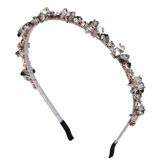 Zuoou high-end hair hoop for women Korea 2025 new fairy rhinestone head hoop hair clip heavy industry crystal hair accessories hair bundle glacier white crystal