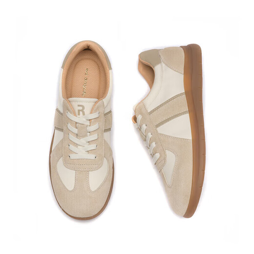 Red Dragonfly Spring and Autumn Women's Shoes Retro Ethical Training Shoes Versatile Casual Color Block Shoes WCB14225 meters/khaki 37