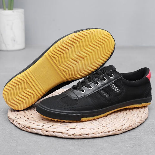 
Pisces Rabbit (SHUAGNYUTU) volleyball shoes beef tendon soles martial arts shoes men and women canvas shoes sports shoes track and field running shoes non-slip breathable wear-resistant main picture model 42 inner length 260