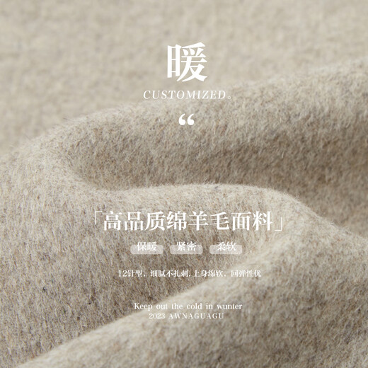 Demana double-sided wool reputation king new winter commuter sheep wool Korean style lapel simple style jacket women's short top