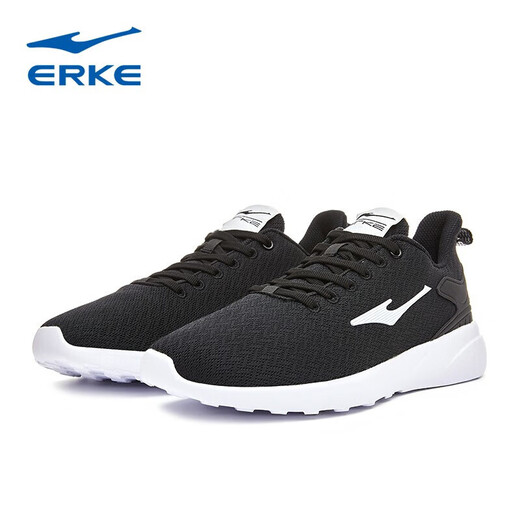 Hongxing Erke Men's Shoes Sports Shoes Comfortable Casual Running Shoes Light Soft Soled Mesh Shoes Jogging Shoes Men's Black/White 41
