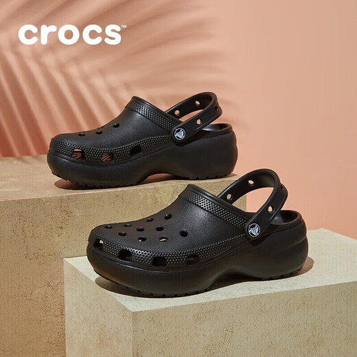 crocs Crocs thick-soled cloud hole shoes outdoor 206750 Black-001 37/38 (240mm)
