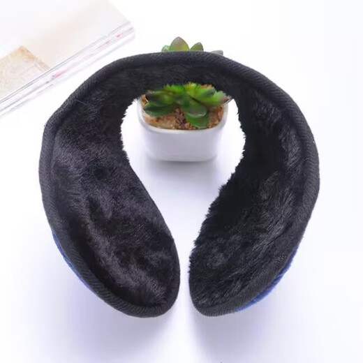 Rovelite earmuffs men's winter earmuffs plus velvet thickened plush warm earbags solid color cold-proof back-worn earmuffs suede black