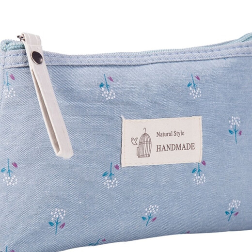 Portable Printed Cosmetic Bag Internet Celebrity Small Storage Bag Portable Simple Fabric Cute Girl Lipstick Cosmetic Bag Kapok Purple