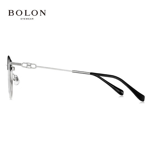 Bolon Tyrannosaurus Gafas de miopía Nuevo producto Yang Zi El mismo espejo óptico de metal de ojo de gato retro de Yang Zi se puede combinar con Myopia Women BH7029 B15-Silver/Semi-Light Matte Marco + Prosun Anti-Blue Light 1.67 (dentro de 800 grados)