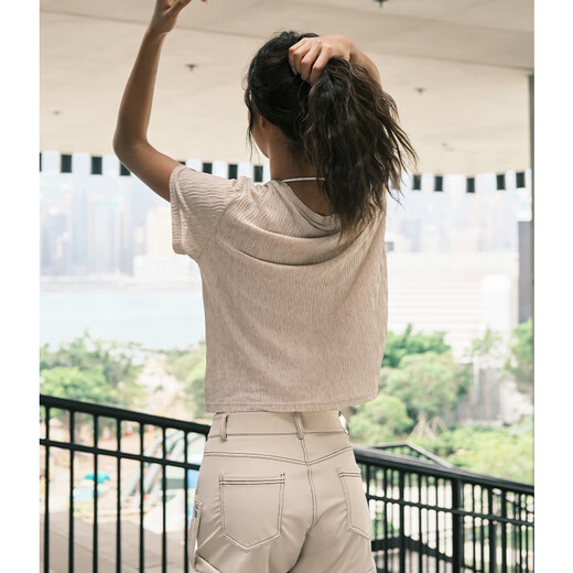 La Nikar Yoga Suit Women's Summer Fin Thin Breathable Loose Front Front Mid-ferme T-shirt à manches à manches