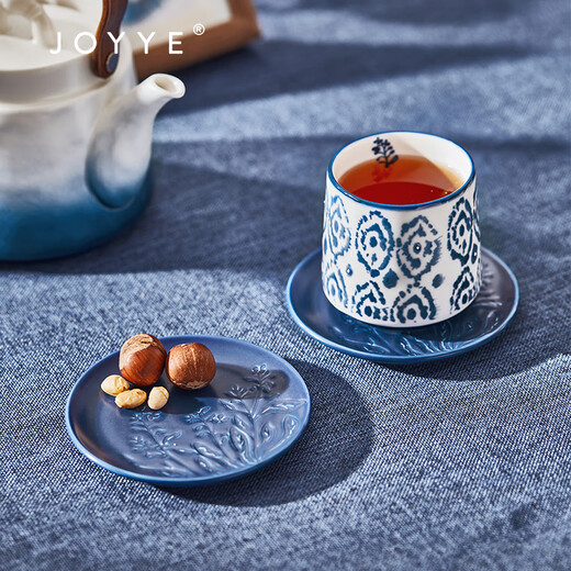 JOYYE tea set complete set for festivals, gifts for relatives, friends and elders dyed rhyme flowers living room home teapot cup companion gift