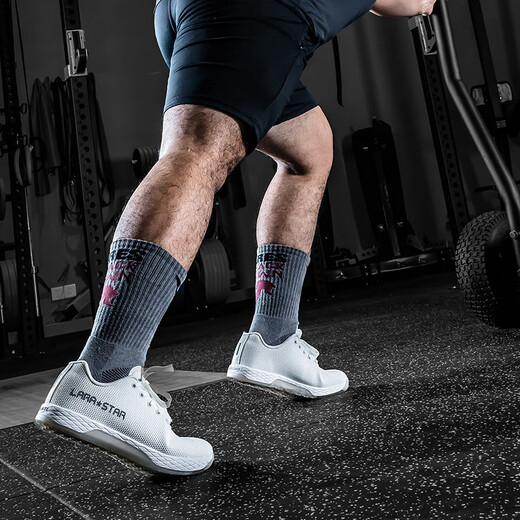 Laura Star 0087 Barbarian Series CF Comprehensive Training Shoes Soft Sole Running Skipping Rope Training Fitness Shoes Black Dotted Leather Upper EVA 40