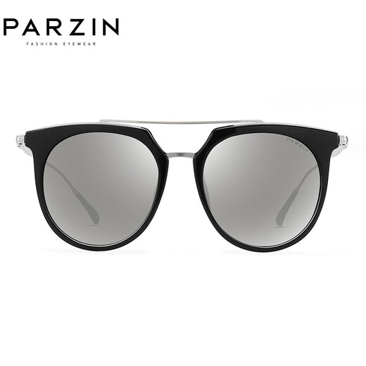 帕森（PARZIN）复古偏光太阳镜女 潮流百搭出行太阳眼镜开车防晒驾驶墨镜 PZ9892 黑框反光膜水银片