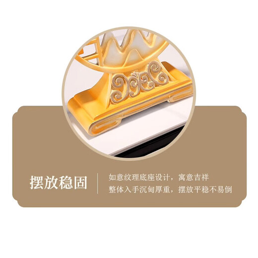 赟娅事事如意鹿摆件创意客厅玄关办公室桌面装饰品开业乔迁新居礼品 如意鹿+事事如意【橙】【礼盒】