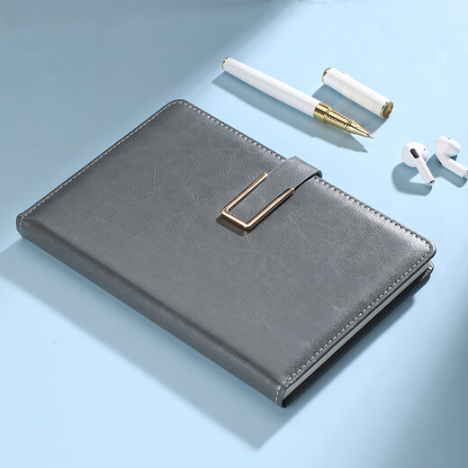 Xihe (XIHE) Magnetic button notebook customizable logo simple A5 high-end business office stationery notepad work conference student record book A5-826 black 200 pages [magnetic button] [single package]