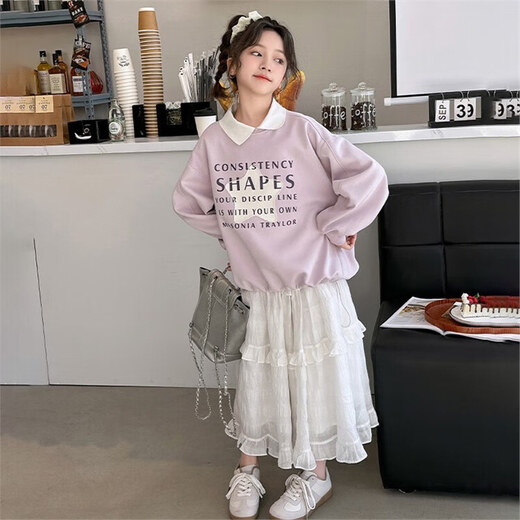 儿童春秋卫衣2025新款女童时髦洋气秋装衣服大童女孩秋季上衣童装 NN-A997【绿色】春秋款 160cm