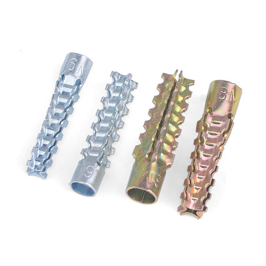 Jinggong upgraded version, metal internal expansion pipe nail expansion plug, lightweight iron expansion screw, lightweight sawtooth barbed expansion bolt, 6mm 8mm mixed expansion + iron nails (40 sets in total)