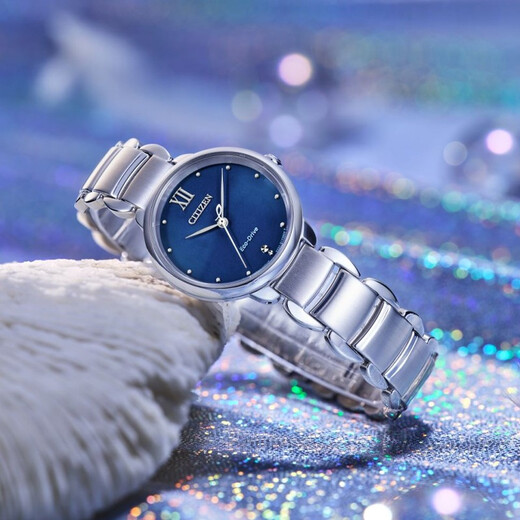 CITIZEN watch women's Japanese and Korean watch L series light kinetic energy mother-of-pearl steel belt student New Year gift EM0920-86L