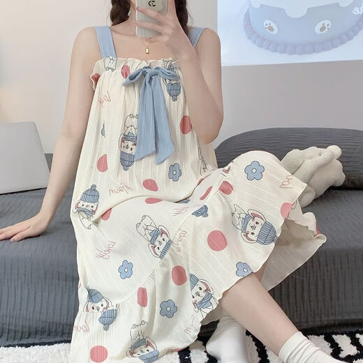 Clolv kuss ck 100% reines Baumwollsoshalt Nachthemd für Frauen im Sommer süße und süße studentische pyjamas für Frauen im Stil Heimkleidung reine Baumwolle 834 XL Empfohlen 120-140jin [Jin ist gleich 0,5 kg]