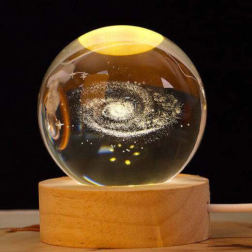 Tatanice Crystal Ball Ornement Desktop Night Light Galaxy Glass Ball Children's Blowing Toys Boys and Girls Open Student Day Cadeaux