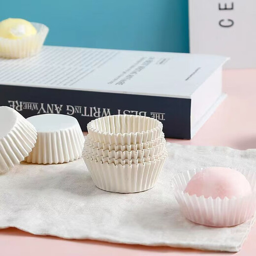 Wilkie Snow Mei Niang cake paper tray baking paper cup pastry bread cup mold paper pad disposable hug roll paper tray white 100 pieces