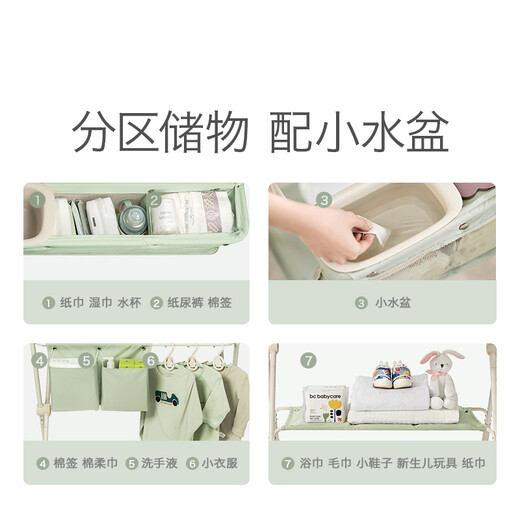 
Aseblarm Diaper Table Baby Care Table Newborn Multifunctional Foldable Removable Baby Couch Aseblarm Solid Wood Diaper Table + Care Pad