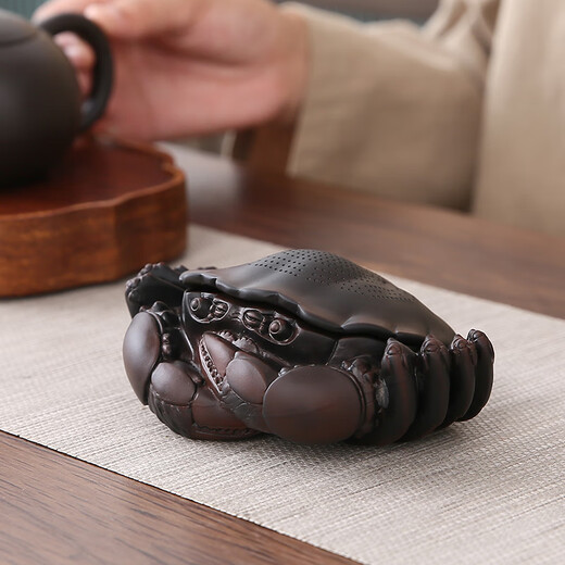 Tea Xiao'er Tea Leaking Tea Filter Tea Filter Tea Strainer Purple Pottery Crab Tea Pet Ornament Boutique Can Keep Tea Set Accessories Cover Purple Pottery Crab (Wind Fortune General)