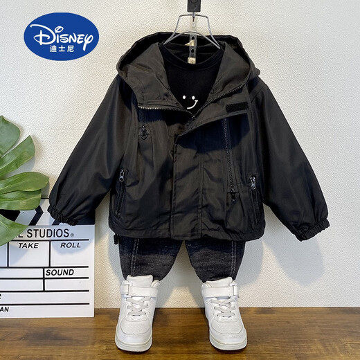 Disney (Disney) Boys Spring Jacket 2024 Nouvelle veste à la mode pour enfants Tops beau bébé printemps et automne