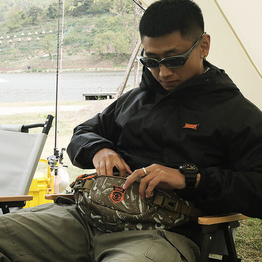 King Lua Lua bag multifunctional small waist bag crossbody shoulder bag fishing gear bag wear-resistant and water-repellent blue and black