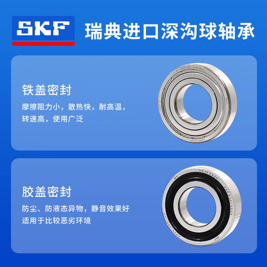 SKFSKF imported deep groove ball bearing models 6200/6201/6202/6203/6204/6205/6206 Rubber seal ~6205-2RSH