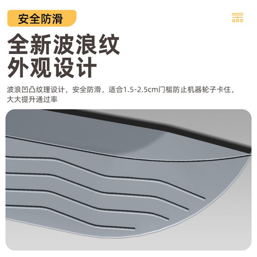 Fenlang suitable for Ecovacs Xiaomi Stone Cloud Whale Chasing Sweeping Robot Accessories Obstacle Crossing Threshold Strip Mat Step Climbing Incline Mat Height 2.0cm Long 58cm Gray