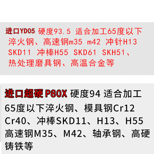 XMSJ定制YD0520方P80X超硬焊接车刀90度外圆加工高速钢SKD11H13淬 CBN50/内孔12140/硬钢铸铁