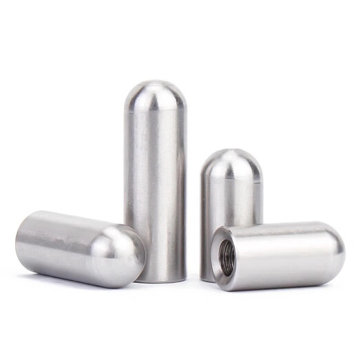 Jinchao 304 stainless steel internal thread round head cylindrical pin hollow pin with hole pin positioning pin M4M5M6M8M10M12 6*12*M4 (5 pieces)