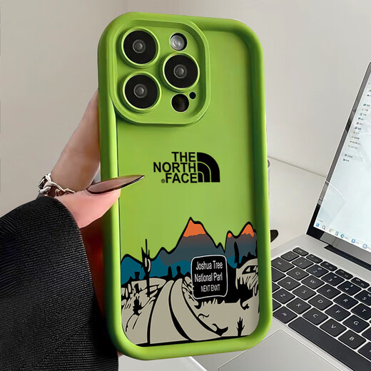 科博龙适用于苹果15promax手机壳新款iphone14感13pro潮牌北面12创 金钢砂精孔-炫酷黑-TDL加州公路黑A12604 iPhone 15