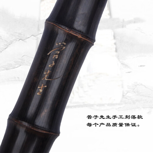 管子先生老紫竹专业演奏一节洞箫琴箫乐器高档大漆紫竹萧箫古风长潇珍品萧 一节八孔F调正手