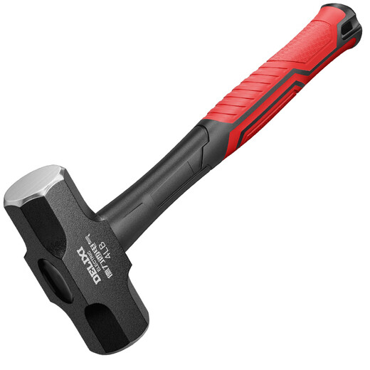 Delixi electric hammer octagonal hammer heavy-duty sledge hammer iron hammer large stone masonry square head hand hammer two hammers 2 pounds shock-absorbing handle octagonal hammer