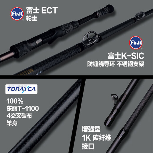 BFW BONE FISHING WORLD骨头战兽路亚竿/旅行竿巨物竿/黑河系列枪柄野钓大物打黑钓鱼竿 2.03m CBB-684XH 枪柄